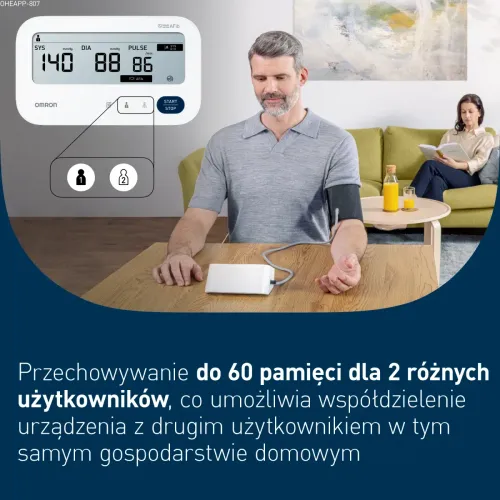 Ciśnieniomierz Omron M3 Comfort AFib HEM-7196-FLE Wykrywanie arytmii