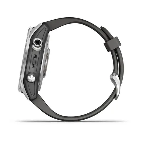 Smartwatch Garmin Fenix 7S srebrny z grafitowym paskiem (010-02539-01)