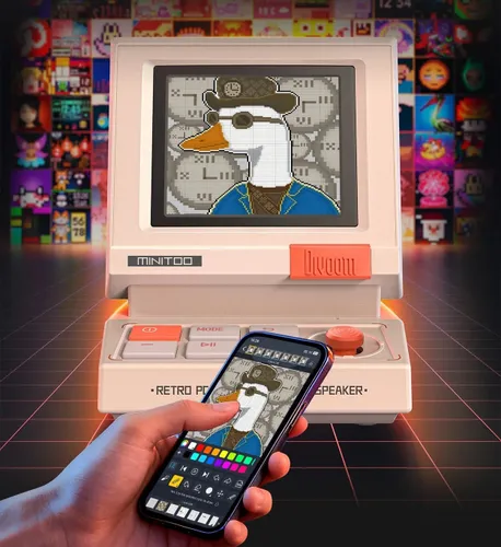 Głośnik mobilny DIVOOM MiniToo Retro Pixel Biały