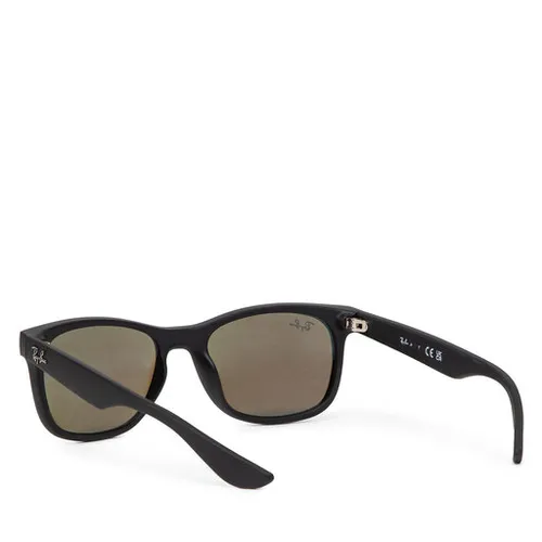 Okulary przeciwsłoneczne dziecięce Ray-Ban Junior New Wayfarer 0RJ9052S 100S55 Matte Black/Blue Flash - Rozmiar (EU) 48