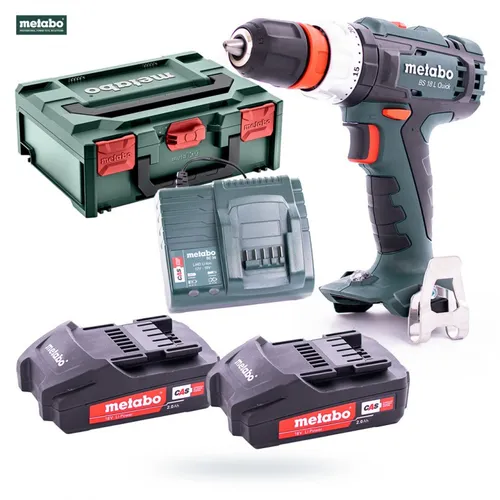 Metabo BS 18 L Quick 18 V Akülü Matkap, 2 pil, şarj cihazı, kılıf