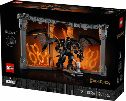 LEGO Klocki Icons 10367 Władca pierścieni: Book nook z Balrogiem