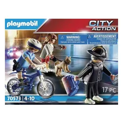PLAYMOBIL City Action 70573 Policyjny rower Śledzenie kieszonkowego złodzieja