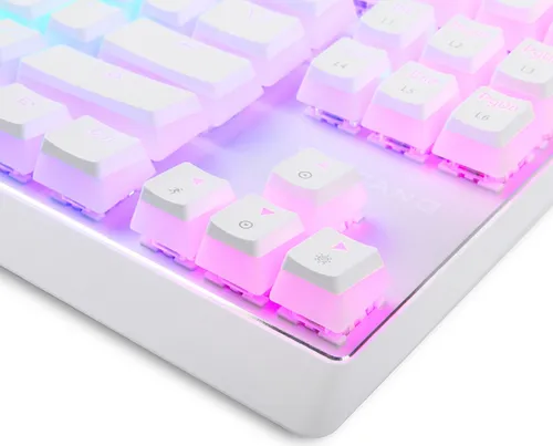 Klawiatura MODECOM Volcano Lanparty RGB Biały