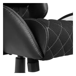 Fotel GAMVIS Phantom Large Czarny (białe elementy)