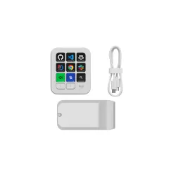 Konsola programowalna Logitech MX Keypad z klawiszami LCD do sterowania AI i aplikacjami Jasnoszary