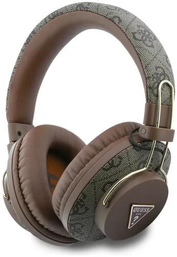 Słuchawki nauszne GUESS Triangle Logo Bluetooth ENC Brązowy