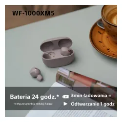 Słuchawki bezprzewodowe Sony WF-1000XM5 ANC Dokanałowe Bluetooth 5.3 Smoky Pink