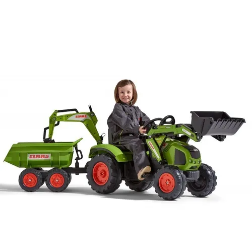 Traktor Na Pedały Dla Dzieci 3-6 Lat Do 50Kg Falk Claas Przyczepa Łyżka Spychacz