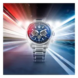 Zegarek CITIZEN Eco-Drive Racer Chromograph CA4560-81L Srebrno-granatowy