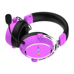 Słuchawki bezprzewodowe z mikrofonem Hator Hypergang 3 Wireless ESH52 ANC Nauszne Fioletowy
