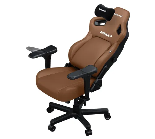 Fotel Anda Seat Kaiser 4 XL Gamingowy do 200kg Skóra Eco Brązowy