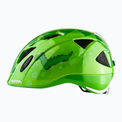 Kask rowerowy dziecięcy Alpina Ximo Flash green dino gloss