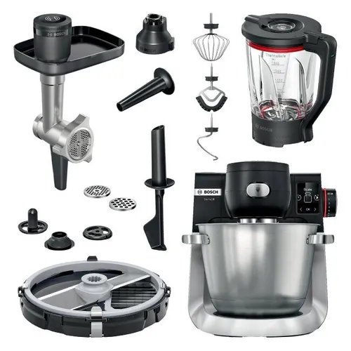 Robot kuchenny planetarny BOSCH MUMS6ZS17 + Maszynka do mielenia BOSCH MUZS6HA + Przystawka do krojenia w kostkę BOSCH MUZS68CC