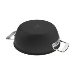 DEMEYERE Black 5 24 cm - patelnia ze stali nierdzewnej z dwoma uchwytami i pokrywką