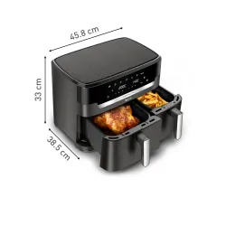 Frytkownica beztłuszczowa Tefal Dual Easy Fry EY942HE0 2700W 11l