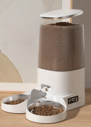 Dozownik karmy automatyczny ROJECO Button Version (podwójna miska)