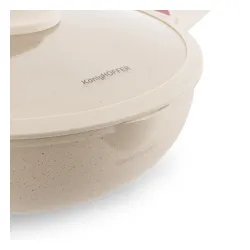 Patelnia WOK indukcyjna z pokrywką Konighoffer Creamy Marble 30 cm