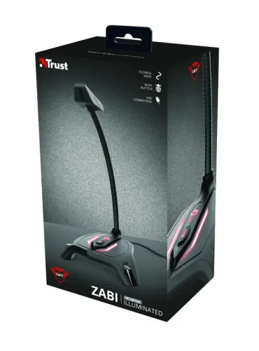 Mikrofon Trust GXT 215 Zabi LED Illuminated USB 23800 Przewodowy Pojemnościowy Czarny