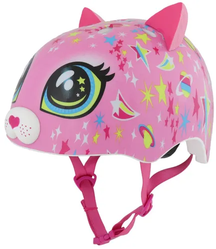 Kask rowerowy RASKULLZ Astro Cat Różowy dla Dzieci (rozmiar XS)