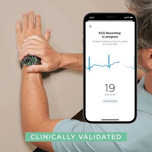 Смарт-часы Withings Scanwatch Horizon, гибридные смарт-часы с ЭКГ, пульсометром и оксиметром, зеленый, 43 мм