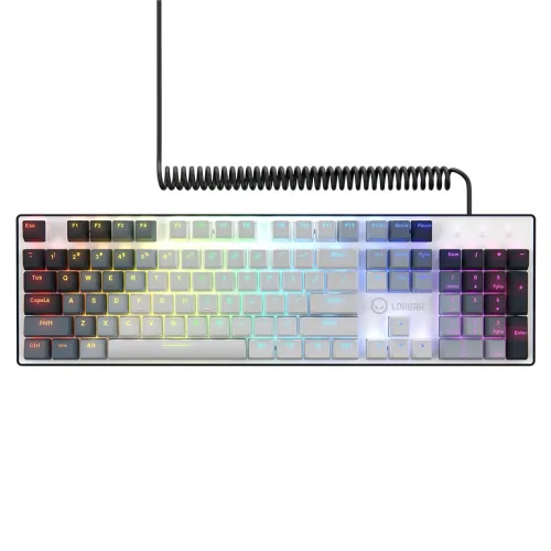 Klawiatura mechaniczna Lorgar Azar 514 RGB Biało-czarny