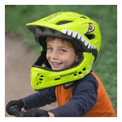 Kask rowerowy dziecięcy fullface szczękowy 2w1 odpinana szczęka rozmiar S