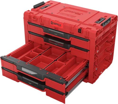 Skrzynka narzędziowa QBRICK System Prime Drawer 4 Toolbox Expert Red Ultra HD Custom
