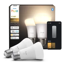 Inteligentna żarówka LED PHILIPS HUE 929003856102 9.5M E27 Bluetooth, Zigbee (2 Szt.)