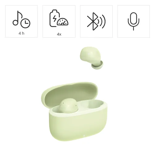 Słuchawki bezprzewodowe Hama Freedom Buddy II TWS Dokanałowe Bluetooth 5.4 Zielony