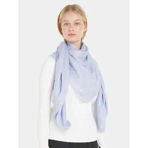 Carouri Calvin Klein monogramă Jacquard eșarfă 130x130 K60k608779 pur albastru CFX