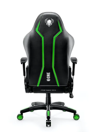 Fotel Diablo Chairs X-One 2.0 Normal Size Gamingowy do 160kg Skóra ECO Tkanina Czarno-zielony