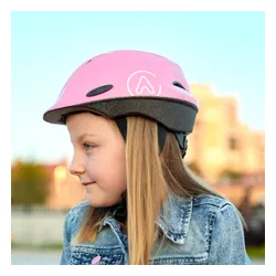 Kask rowerowy dziecięcy ATTABO Hinge różowy