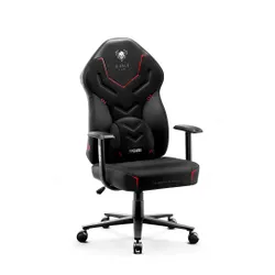 Fotel Diablo Chairs X-Gamer 2.0 Normal Size Gamingowy do 150kg Skóra ECO Tkanina Dark obsidian