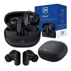 Słuchawki bezprzewodowe 3mk FitPods Dokanałowe Bluetooth 6.0 czarny