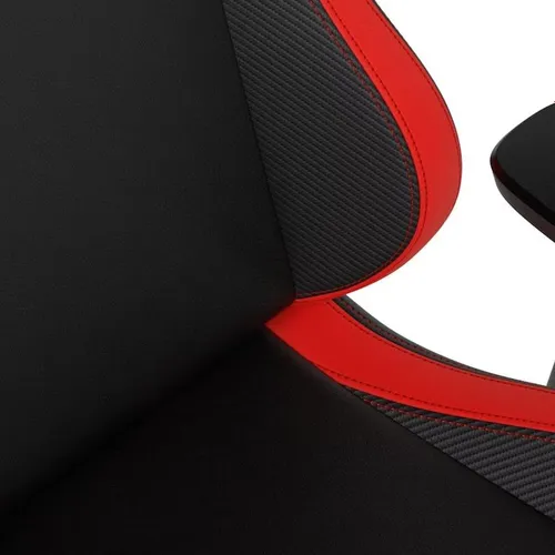 Fotel Noblechairs EPIC COMPACT Black Carbon Red Gamingowy do 120kg Skóra ECO Czarno-czerwony