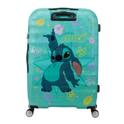 Walizka duża American Tourister Wavebreaker Disney - Stitch flower