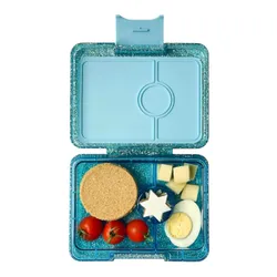 Śniadaniówka / lunchbox dziecięcy Yumbox Snack - twinkle aqua glitter / aqua clear