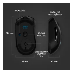 Myszka gamingowa Logitech G703 Hero