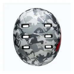 Kask rowerowy dziecięcy Bell Lil Ripper Jr matte gray silver/camosaurus