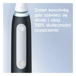 Szczoteczka magnetyczna ORAL-B iO White Clean Czarny (końcówka wybielająca + pokrowiec)
