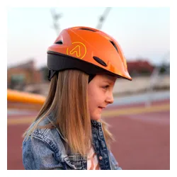 Kask rowerowy dziecięcy ATTABO Hinge pomarańczowy
