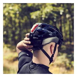 Kask rowerowy ATTABO Bonkers z lampką LED czarny