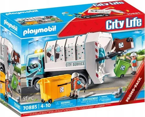 Işıklı Playmobil Çöp Kamyonu (70885)