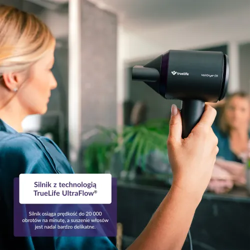 Suszarka do włosów TrueLife HairDryer D3 Jonizacja Zimny nawiew 1800W 2 prędkości 4 temperatury