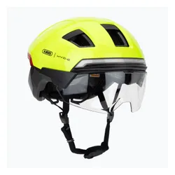 Kask rowerowy z kierunkowskazami ABUS Hyp-e Ace signal yellow