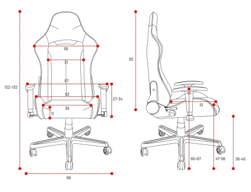 Fotel Diablo Chairs X-Starter Gamingowy do 136kg Tkanina Granatowy