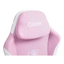 Fotel COBRA Player 5.0 CRF54PK Różowy + podnóżek