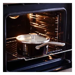 KITCHENAID Steel Core Enamel 2,4 l czarny - rondel emaliowany z pokrywką