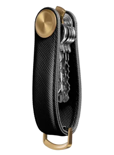Skórzane etui organizer na klucze Orbitkey Key Organiser Pro Saffiano Leather - liquorice black